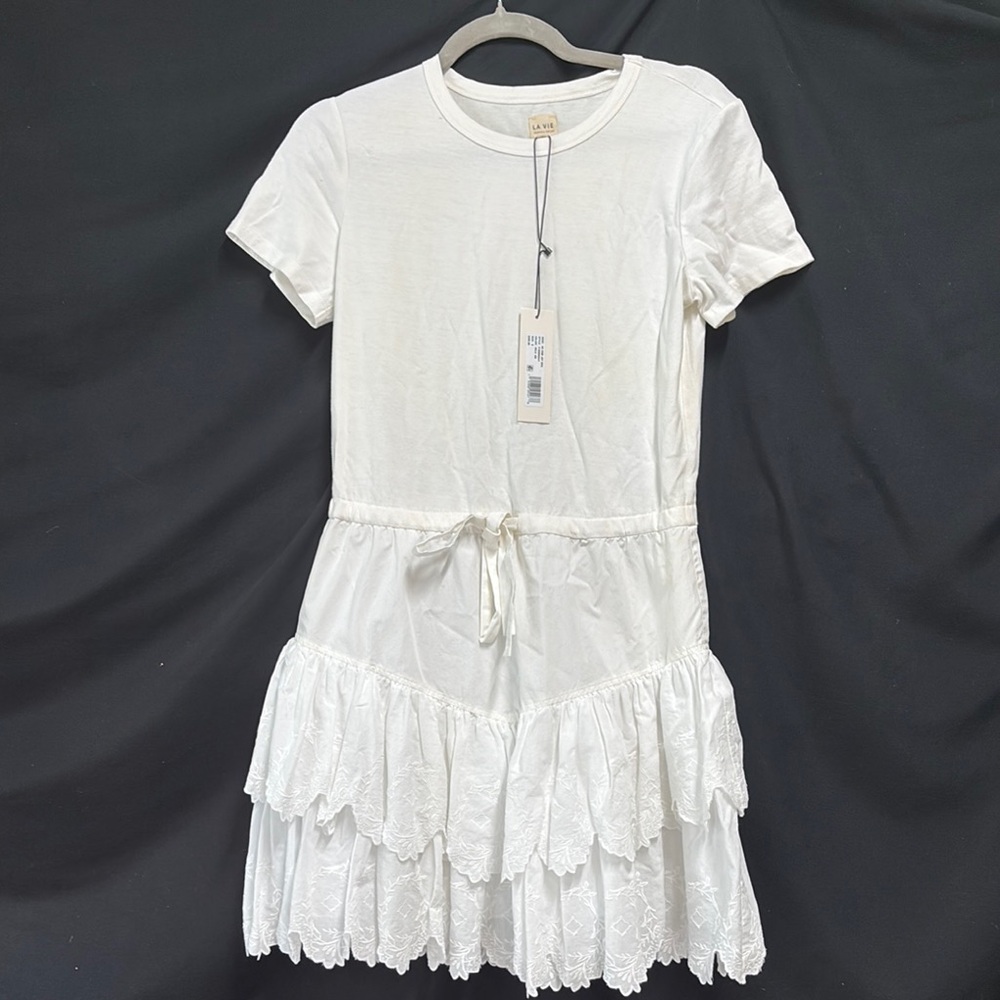 Rebecca Taylor White Ruffled Tiered Sundress